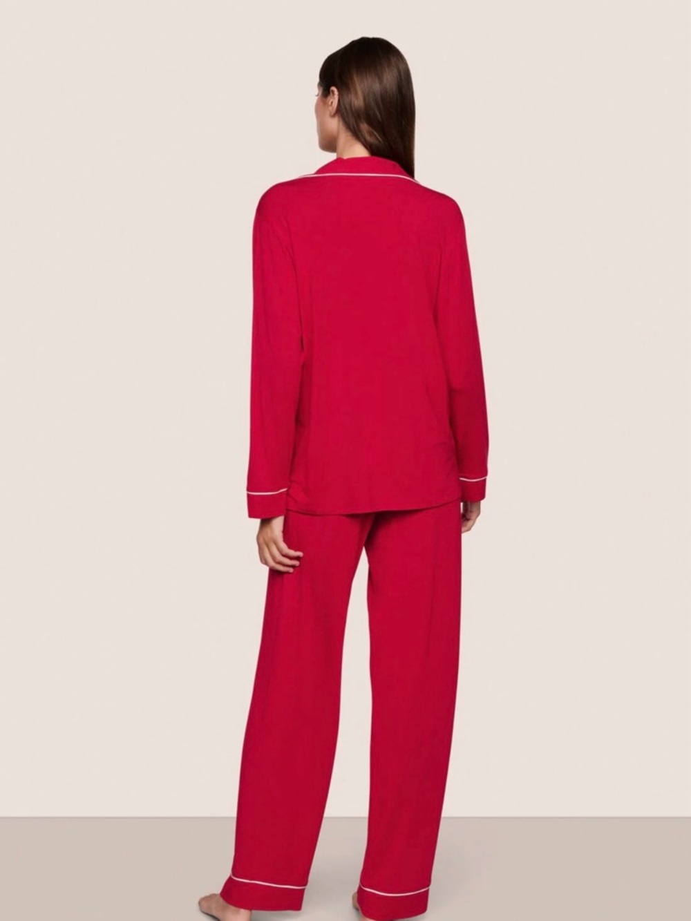 Eberjey Gisele TENCEL™ Modal Long PJ Set red small - Picture 3 of 3